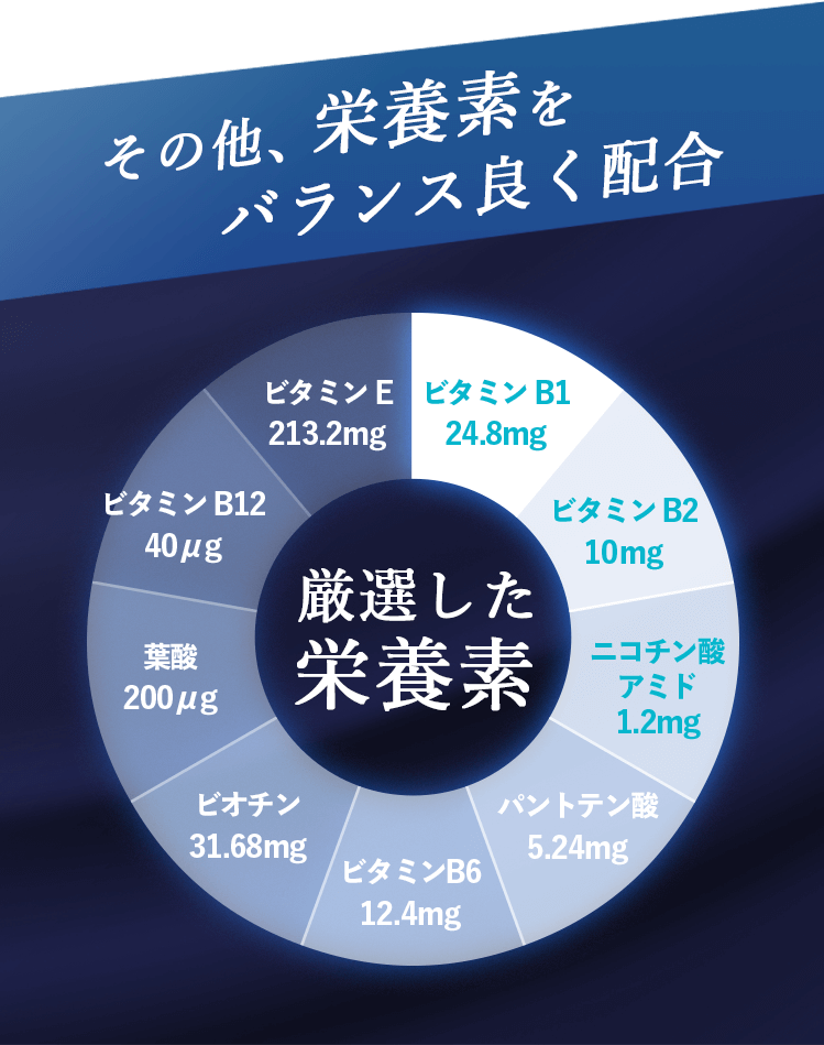 その他、栄養素をバランス良く配合